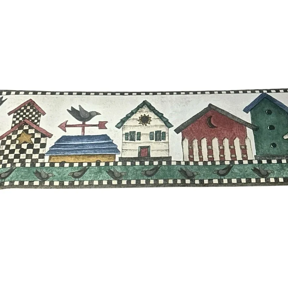 Debbie Mumm Birdhouse Wallpaper Border Imperial 5 Yards x 7” Country Farmhouse